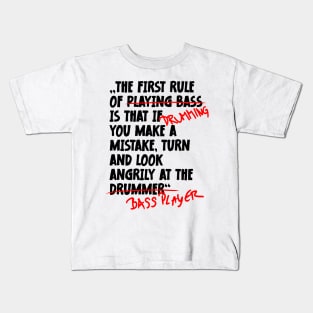 The First Rule Of Drumming Kids T-Shirt